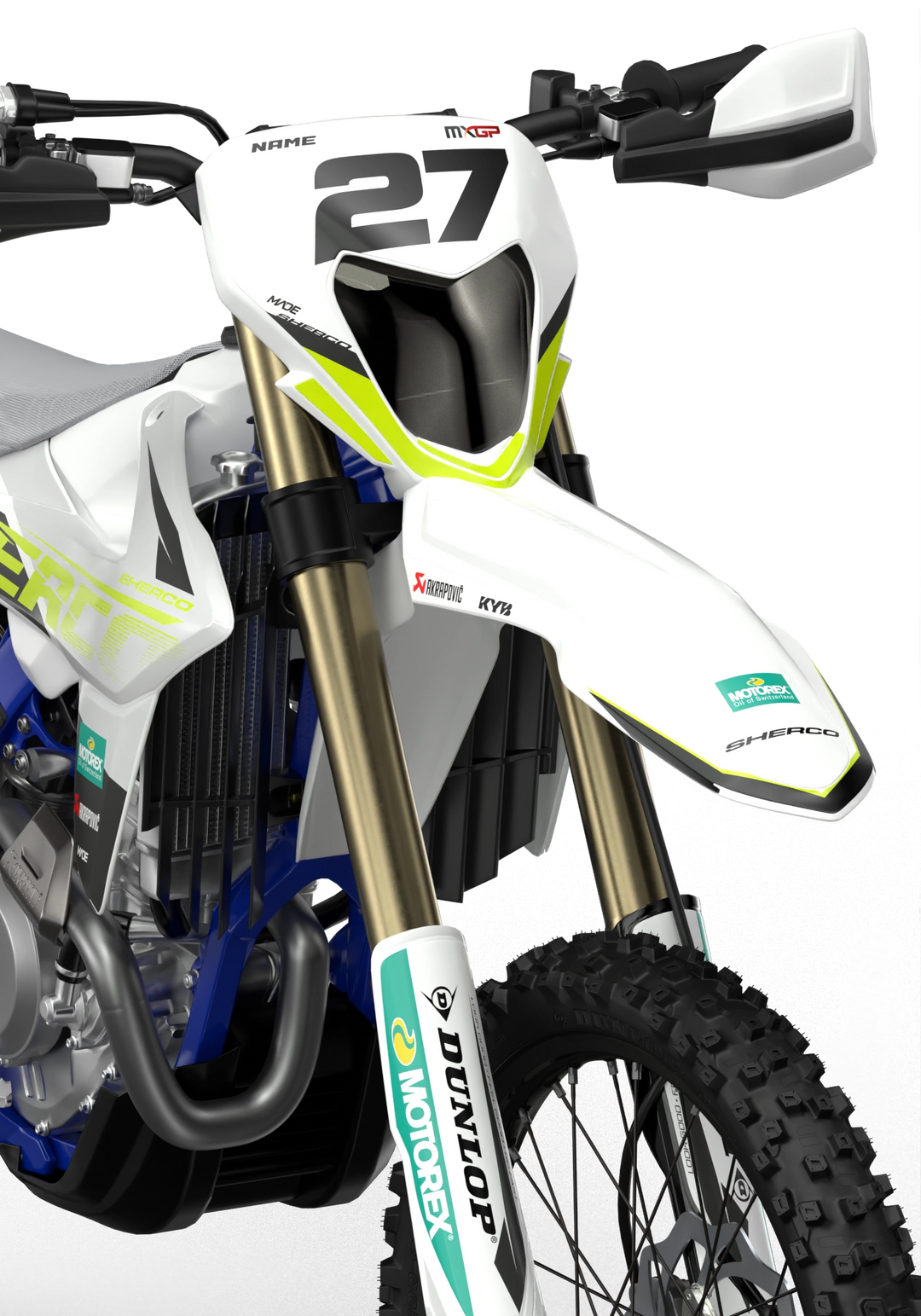 Sherco FE Racing factory motocross dirt bike graphics from madestickers.com White#color_white
