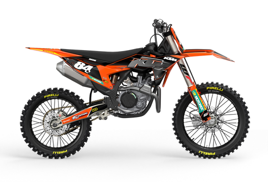 Racer New design for KTM SX SXF EXC XC motocross and enduro dirt bikes, premium graphics from madestickers.com Black#color_black