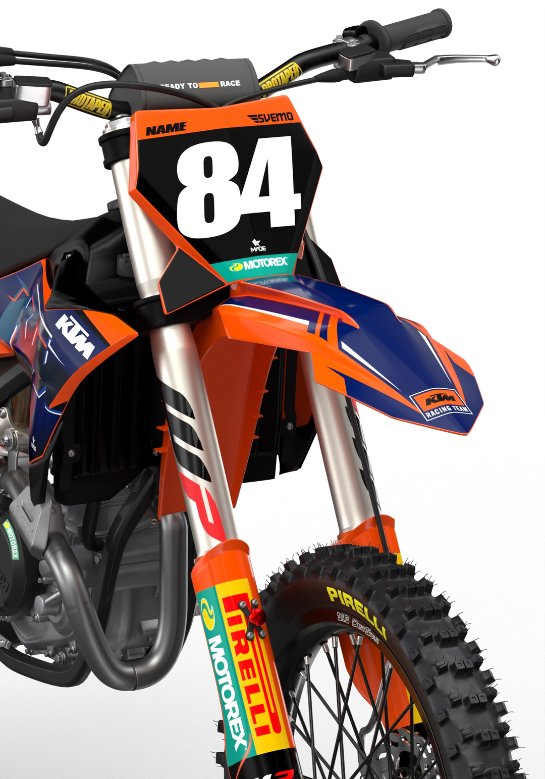 Racer New design for KTM SX SXF EXC XC motocross and enduro dirt bikes, premium graphics from madestickers.com Blue#color_blue