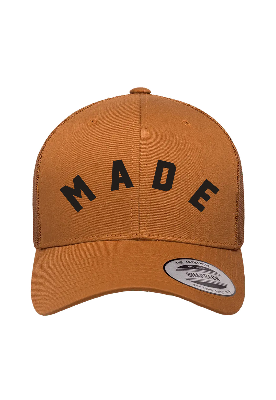 Brown cap with MADE logo - madestickers.com