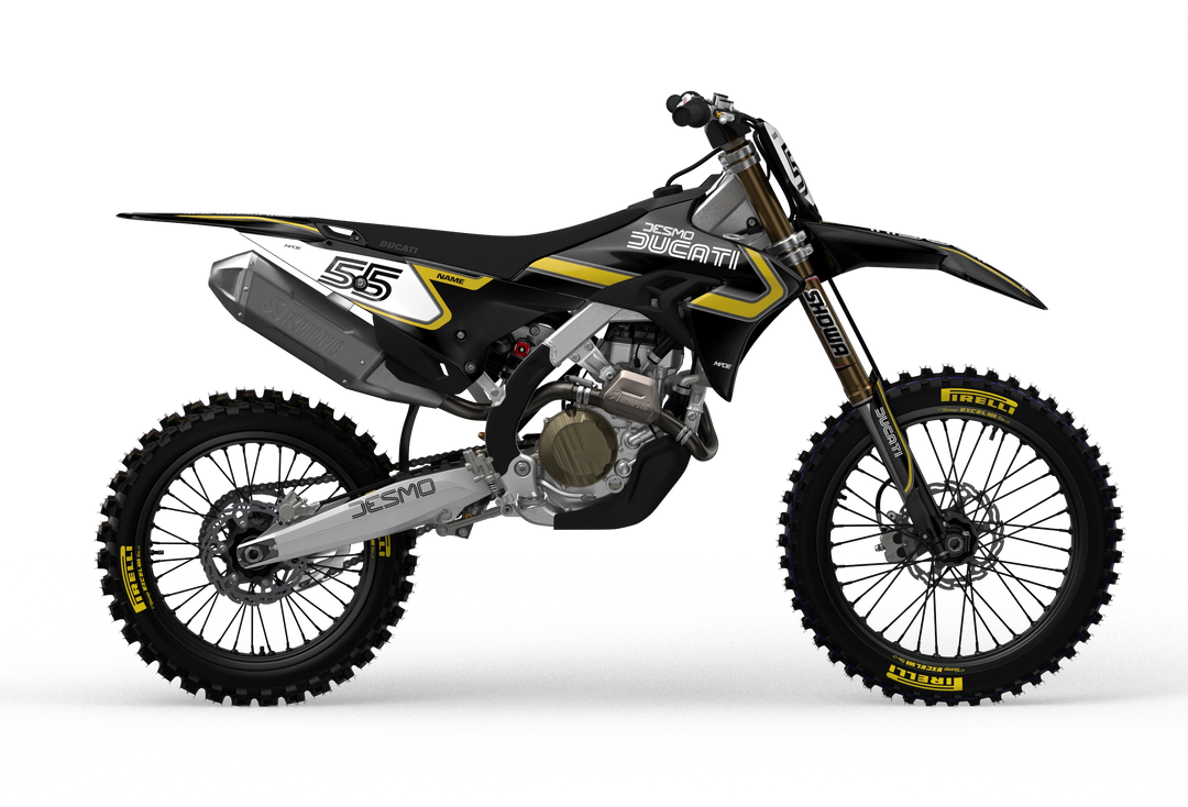 Ducati Desmo Retro Style custom graphics from madestickers.com Black#color_black