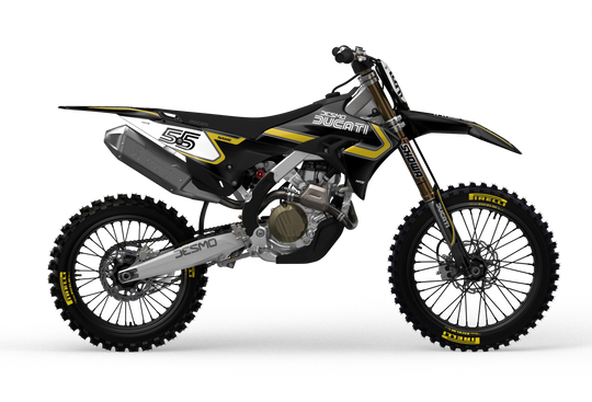 Ducati Desmo Retro Style custom graphics from madestickers.com Black#color_black