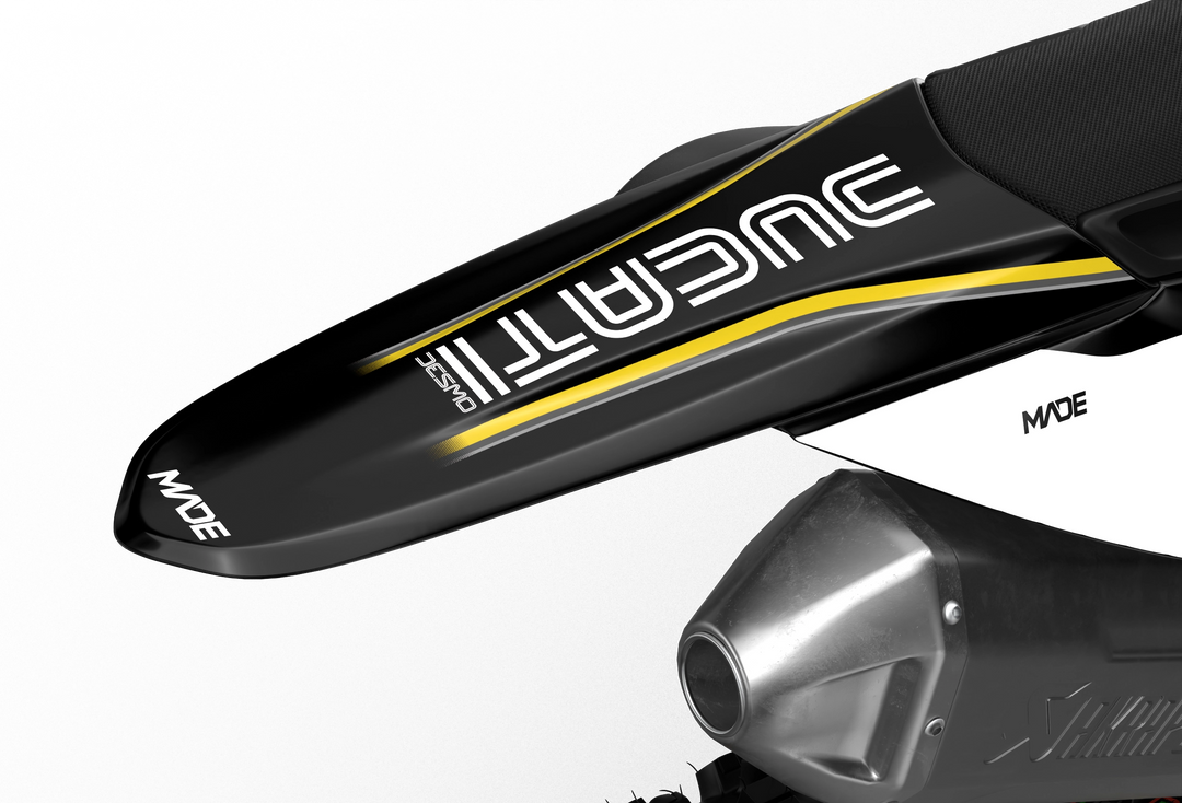 Ducati Desmo Retro Style custom graphics from madestickers.com Black#color_black