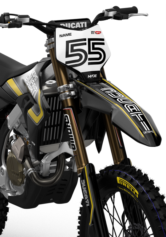 Ducati Desmo Retro Style custom graphics from madestickers.com Black#color_black
