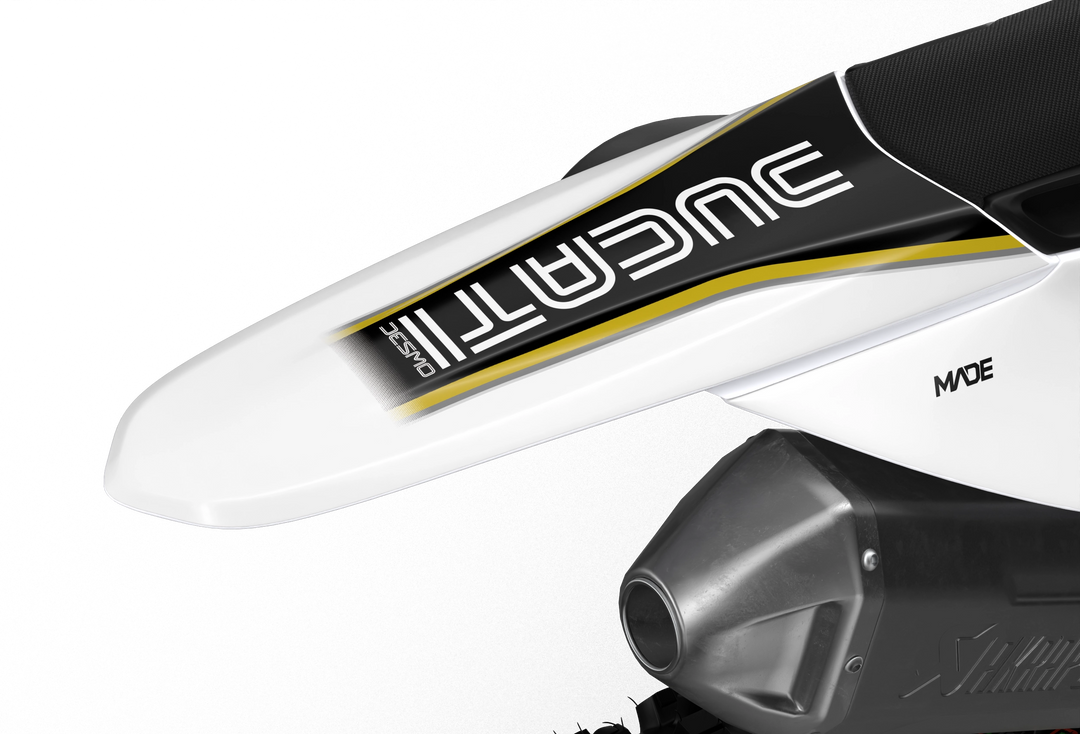 Ducati Desmo Retro Style custom graphics from madestickers.com White#color_white
