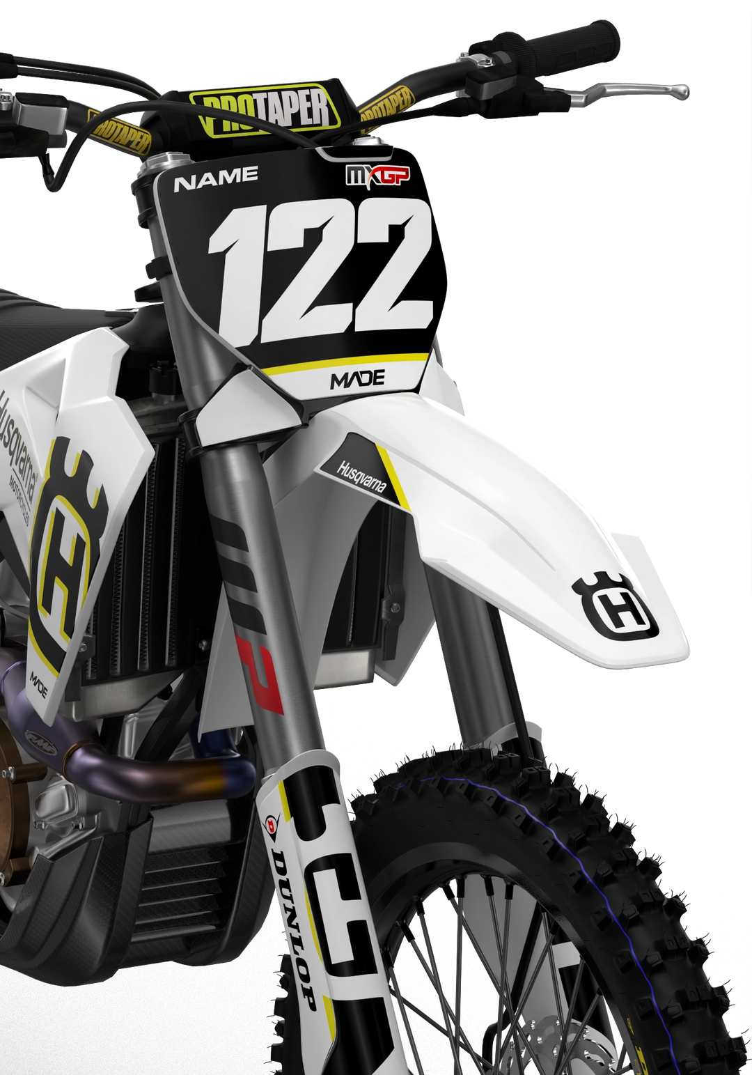 Husqvarna FC TC Licensed Graphics from madestickers.com 3D render BlackYellow#color_blackyellow