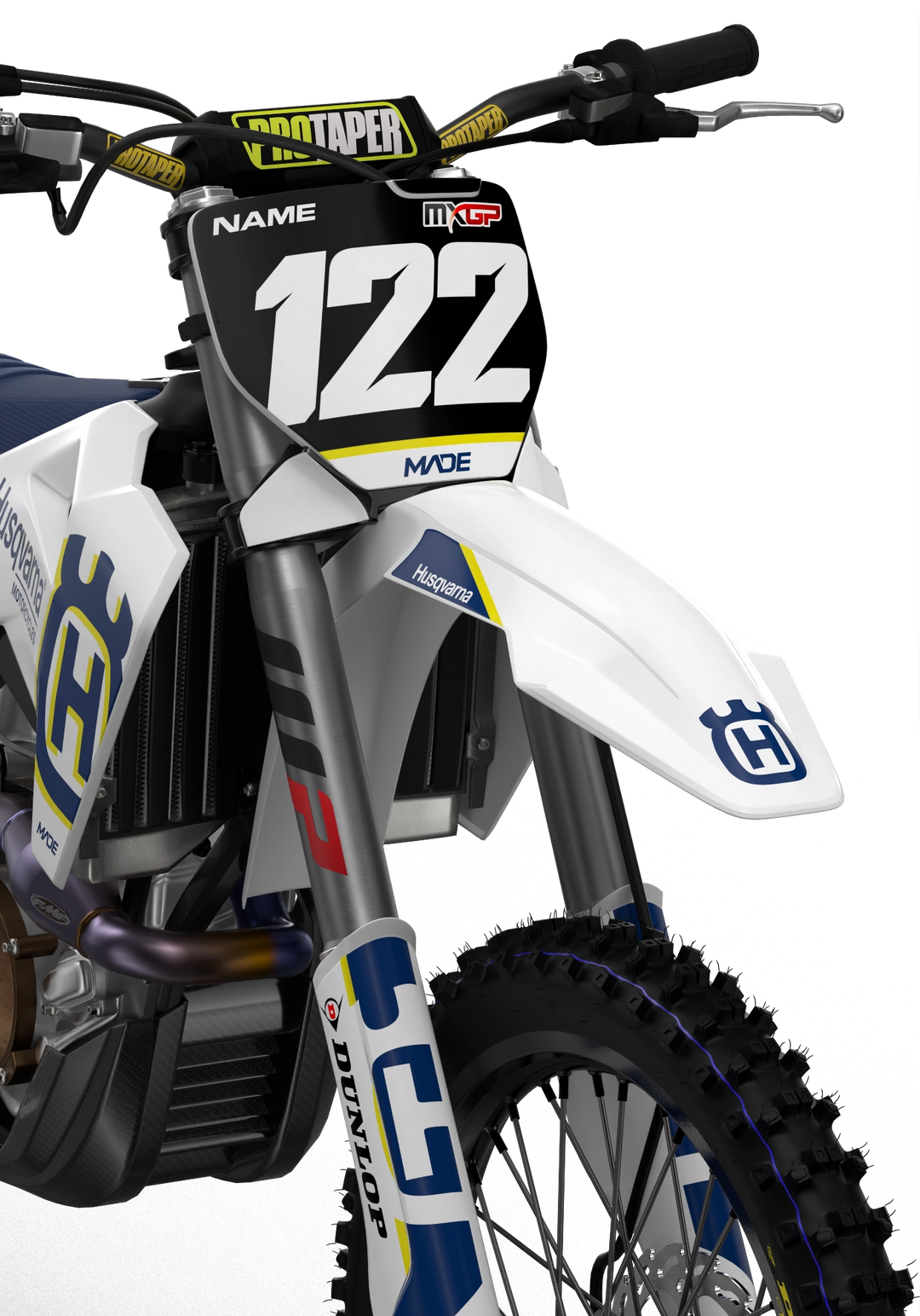 Husqvarna FC TC Licensed Graphics from madestickers.com 3D render BlueYellow#color_blueyellow