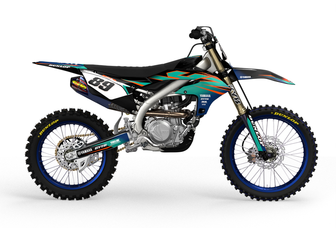 Yamaha YZ YZF Rival durable graphics kit - madestickers.com GreenOrange#color_greenorange