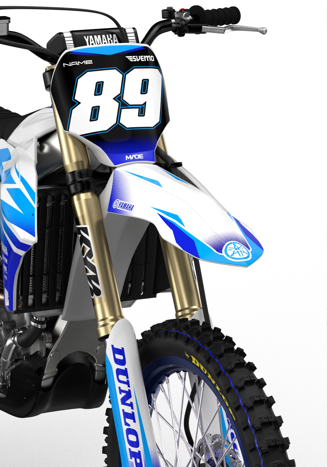 Yamaha YZ YZF Rival durable graphics kit - madestickers.com WhiteBlue#color_whiteblue