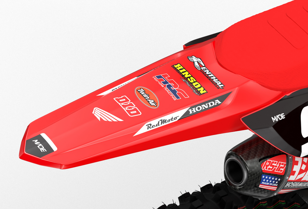 CRF Honda simple and clean graphics to protect your motocross dirt bike from amdestickers.com Black#color_black