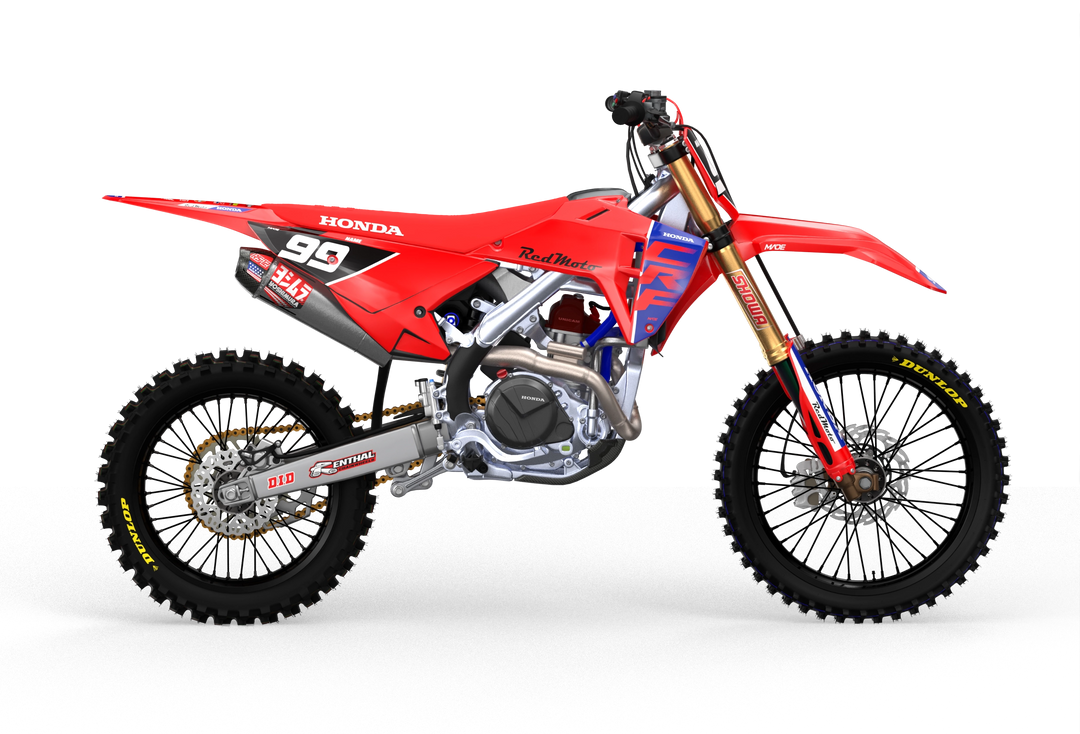 CRF Honda simple and clean graphics to protect your motocross dirt bike from amdestickers.com Blue#color_blue