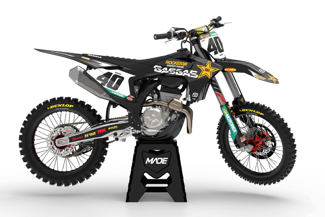 GASGAS MC TC EC ROCKSTAR GRAPHICS KIT - Madestickers Black#color_black