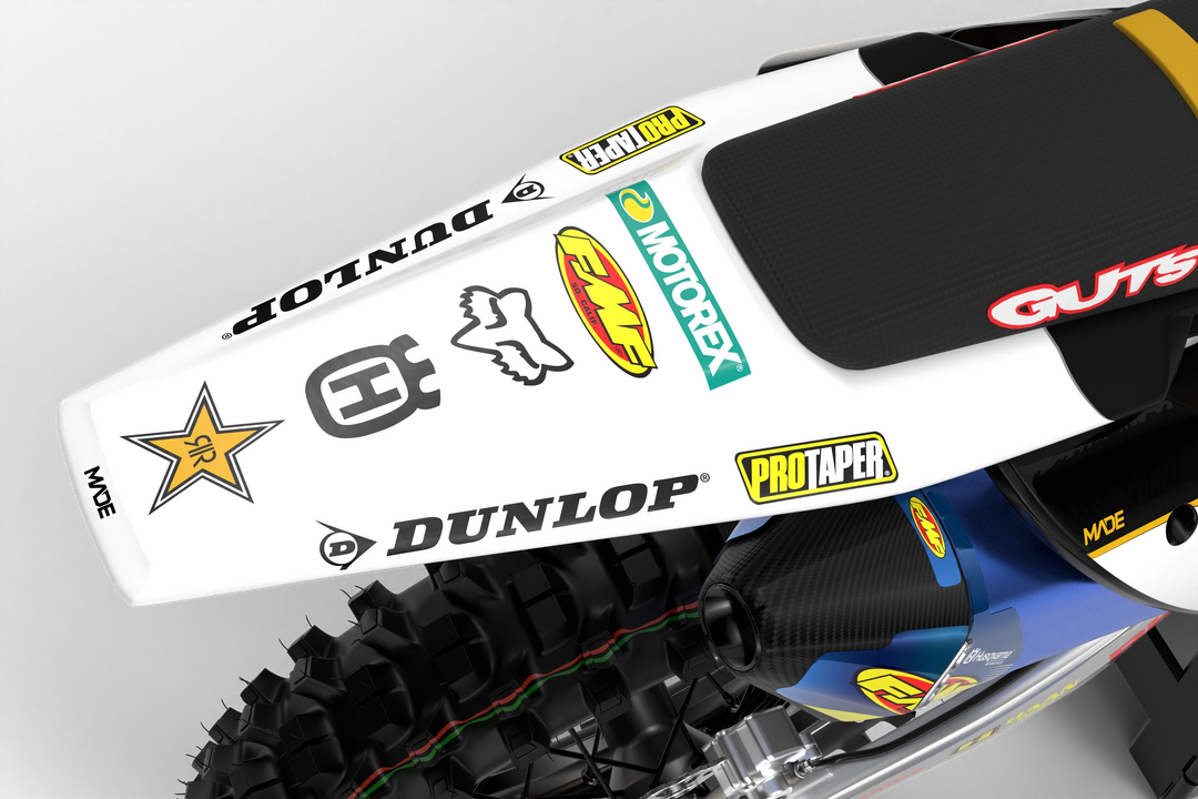 3D renders - Husqvarna MX graphics - Rockstar - white and black - madestickers.com