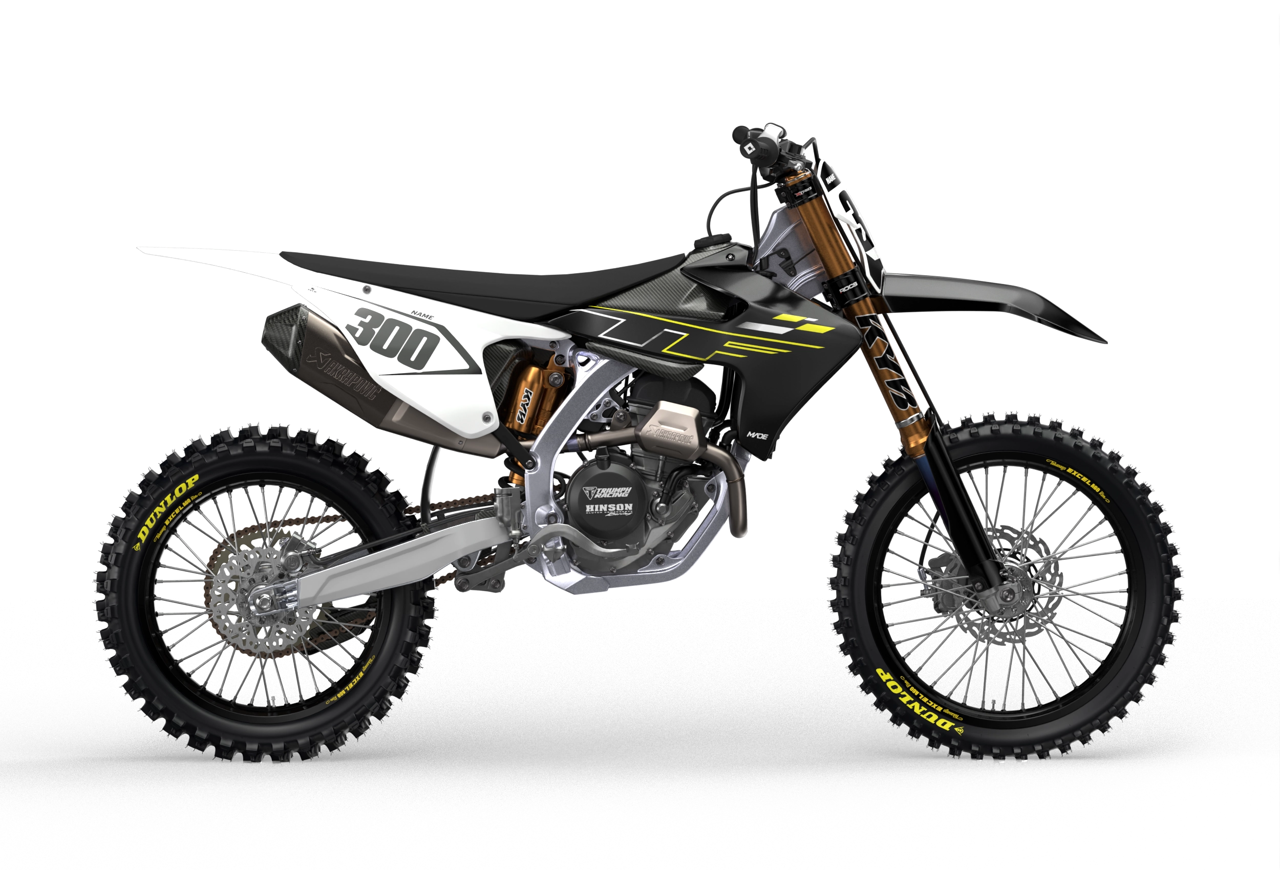 TRIUMPH ROLLER WHITE NUMBER KIT - Madestickers