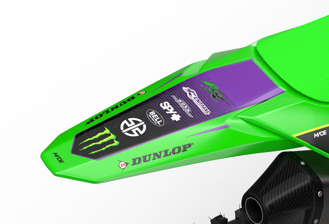 Kawasaki KX Slay Graphics for Motocross dirt bike from madestickers.com Green#color_green