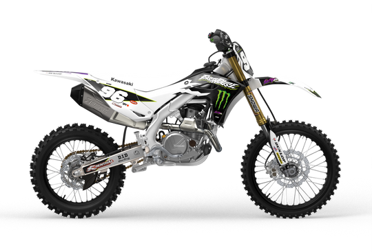 Kawasaki KX Slay Graphics for Motocross dirt bike from madestickers.com White#color_white