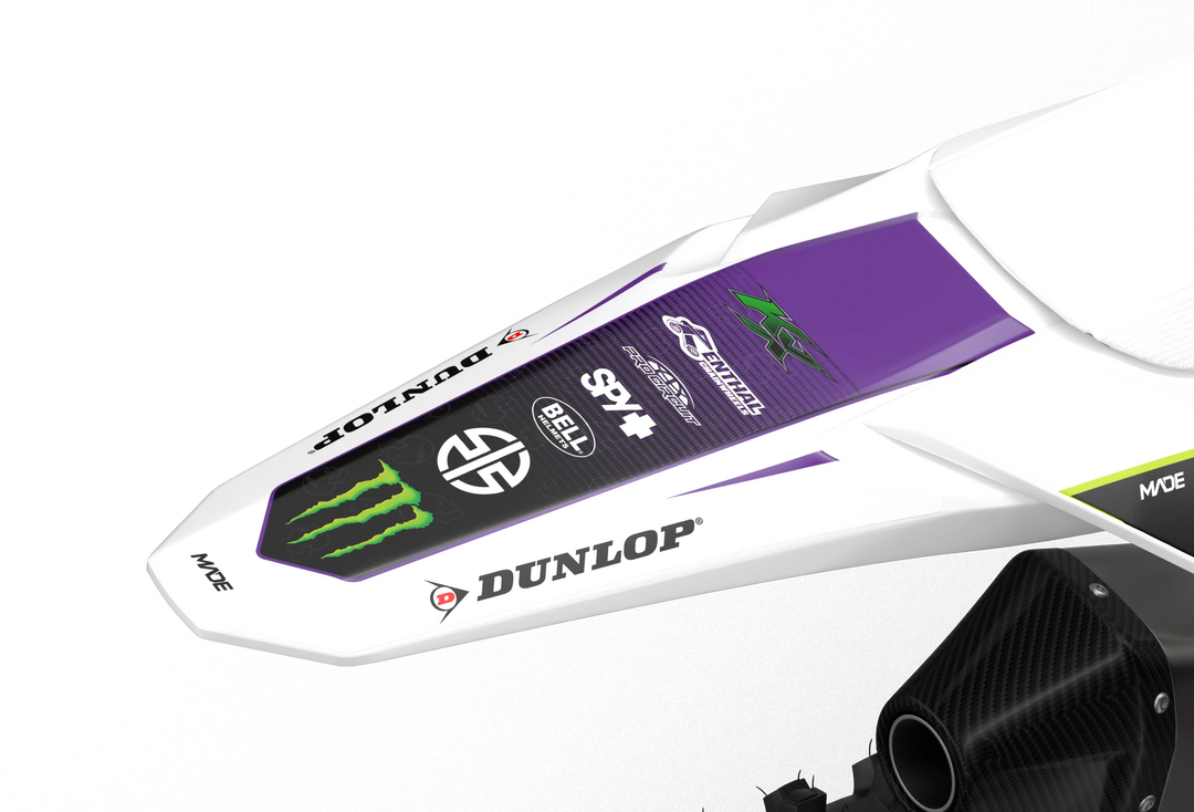 Kawasaki KX Slay Graphics for Motocross dirt bike from madestickers.com White#color_white