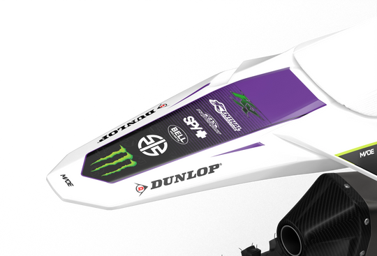 Kawasaki KX Slay Graphics for Motocross dirt bike from madestickers.com White#color_white