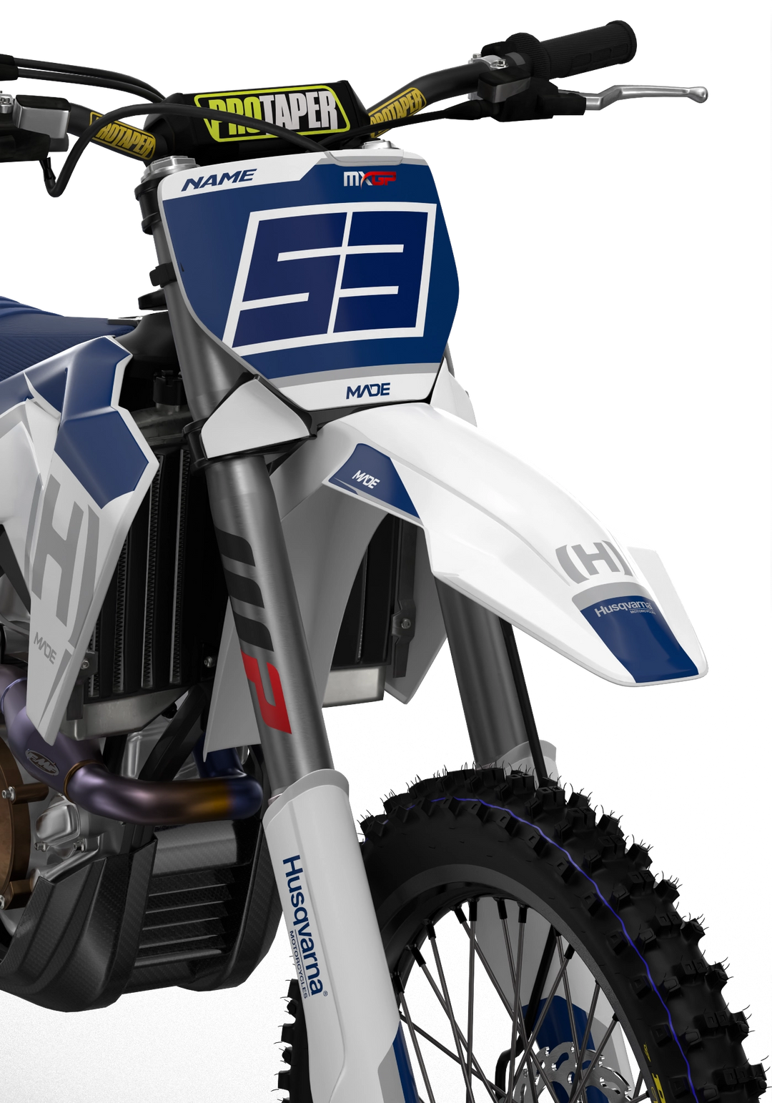 Husqvarna FC TC Licensed Graphics from madestickers.com 3D render Blue#color_blue