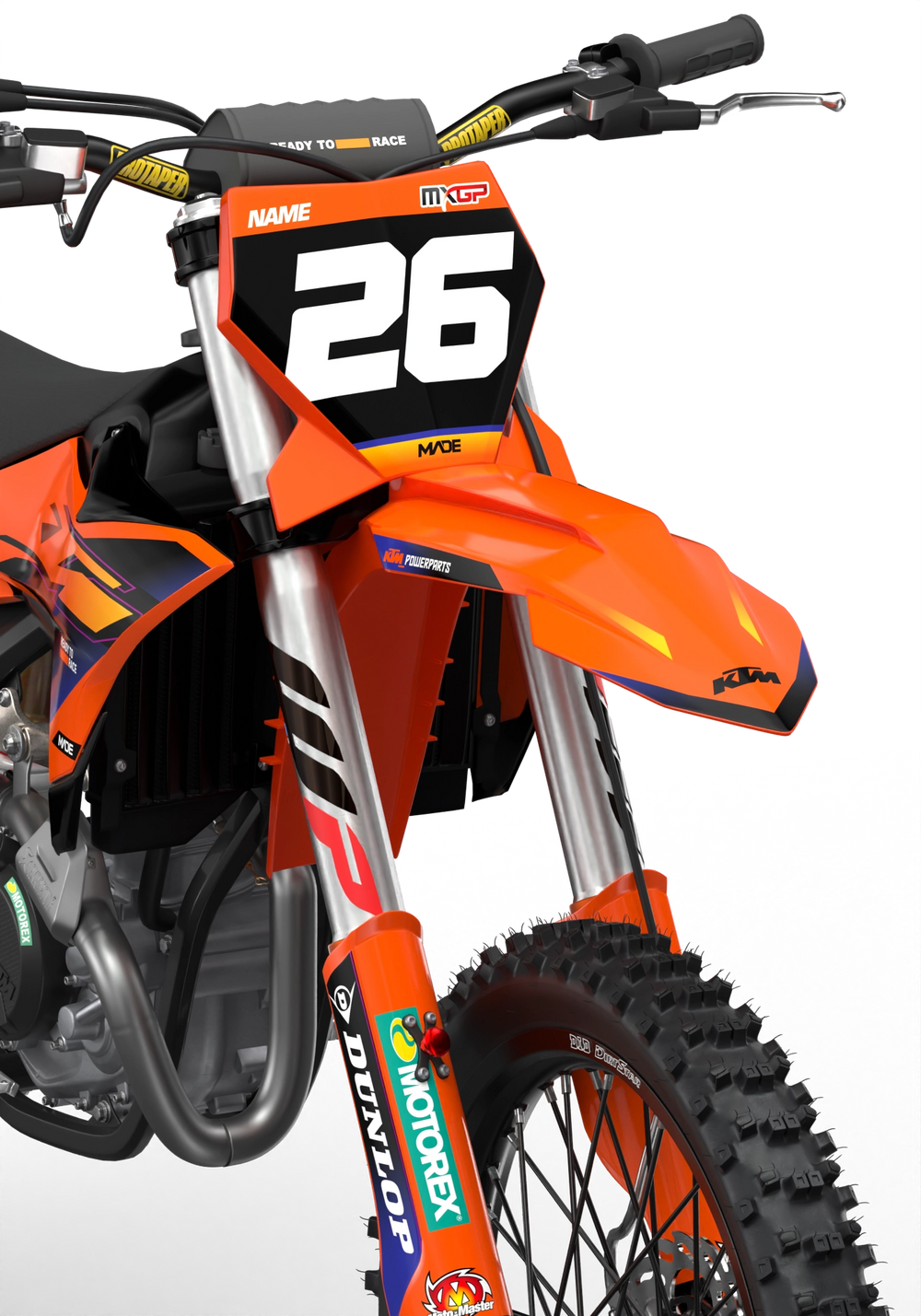 KTM SX/SXF EXC Factory Stock 2026 Graphics design stickers for motocross dirt bikes - madestickers.com