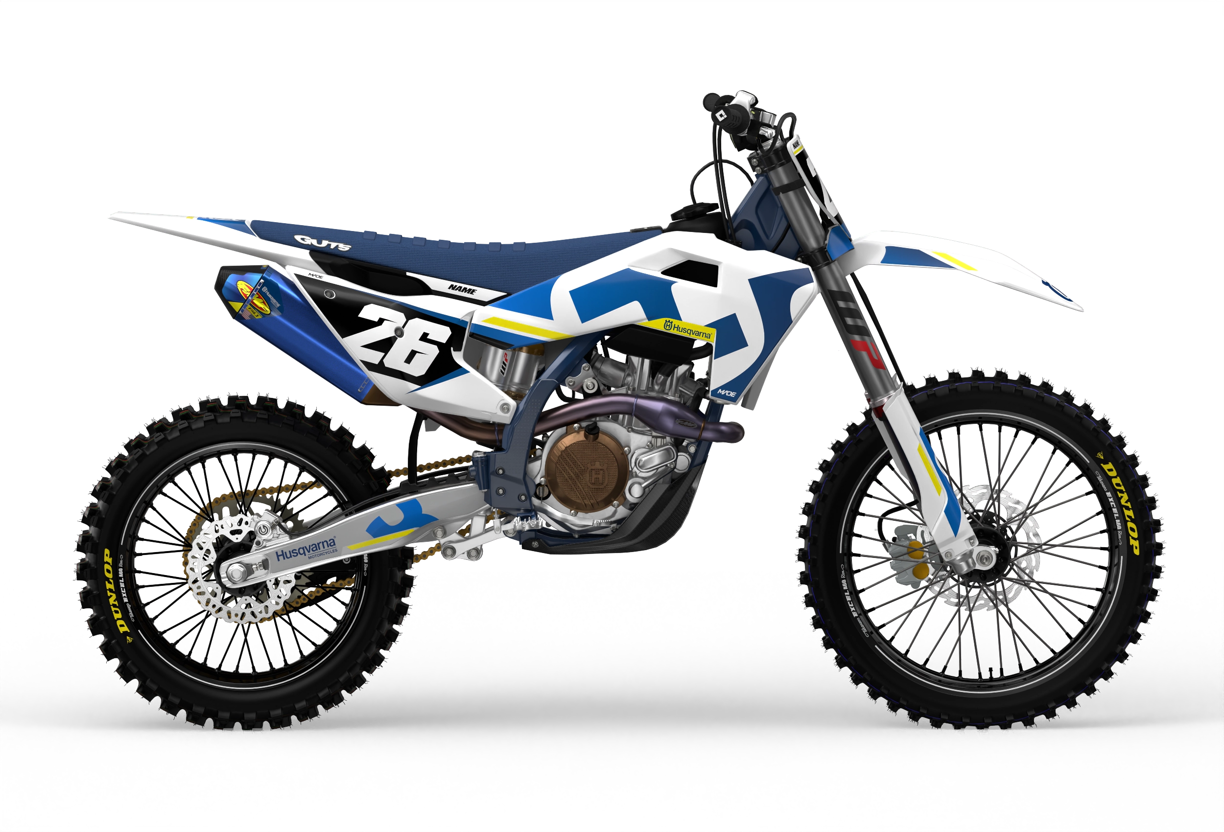 Husqvarna FC TC Stock 2026 Graphics design factory stickers for motocross dirt bike - madestickers.com Blue#color_darkblue