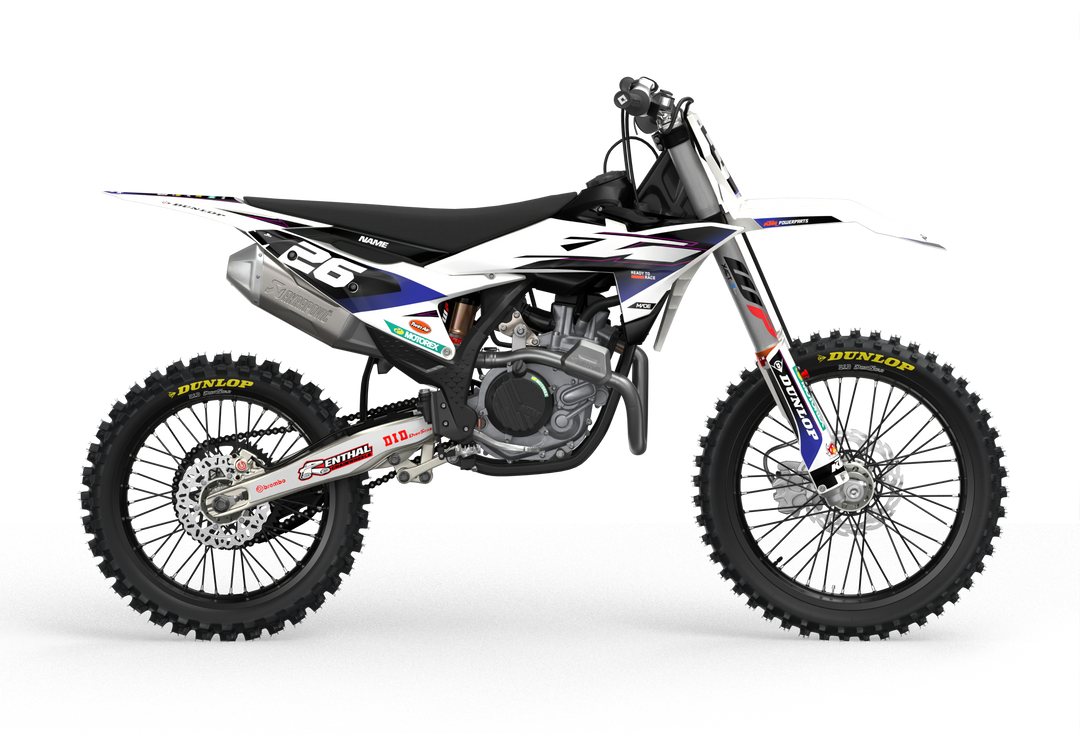 KTM SX/SXF EXC Factory Stock 2026 Graphics design stickers for motocross dirt bikes - madestickers.com White#color_white