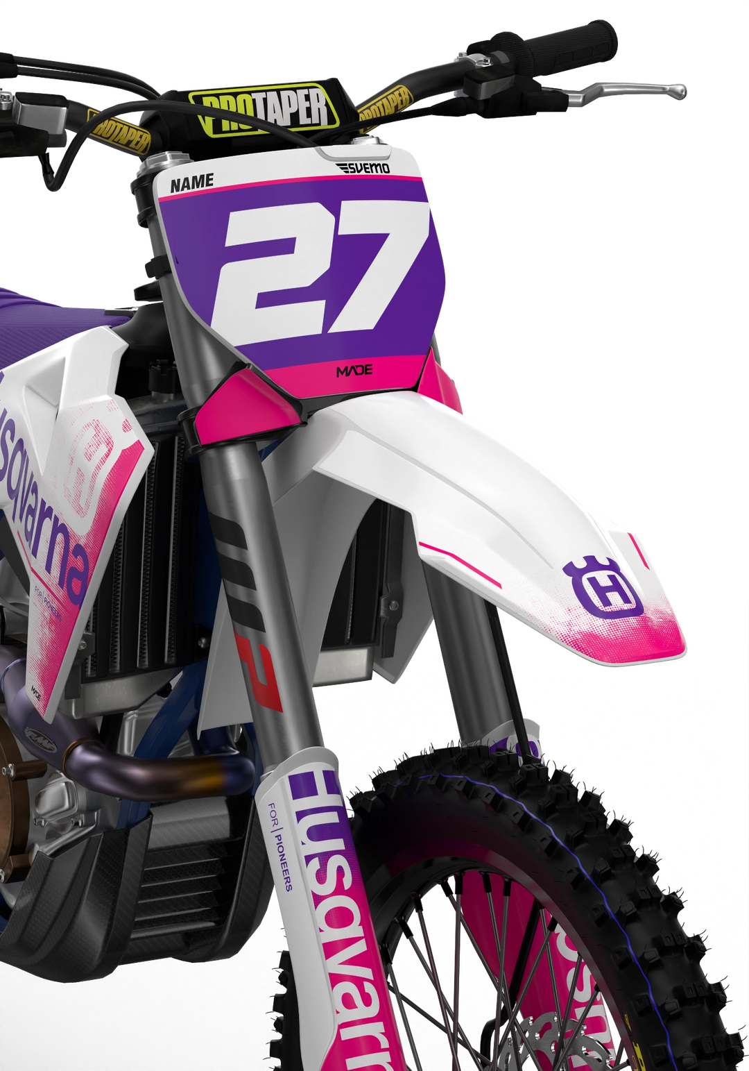 Stock 27 Husqvarna FC TC TE FE Licensed graphics from madestickers.com Pink#color_pink