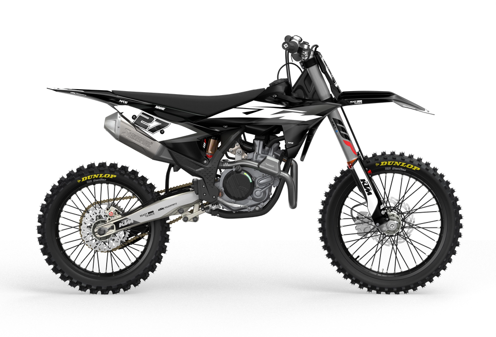 Stock 27 KTM Factory SX SXF 2025- 3D rendering licensed graphics from madestickers.com Black#color_black