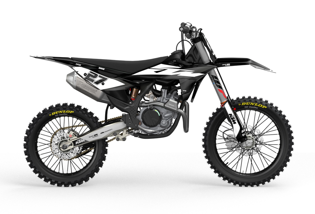 Stock 27 KTM Factory SX SXF 2025- 3D rendering licensed graphics from madestickers.com Black#color_black