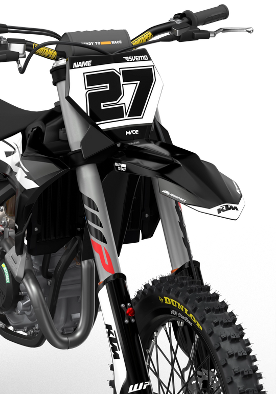 Stock 27 KTM Factory SX SXF 2025- 3D rendering licensed graphics from madestickers.com Black#color_black