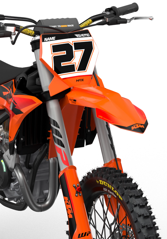 Stock 27 KTM Factory SX SXF 2025- 3D rendering licensed graphics from madestickers.com Red#color_red