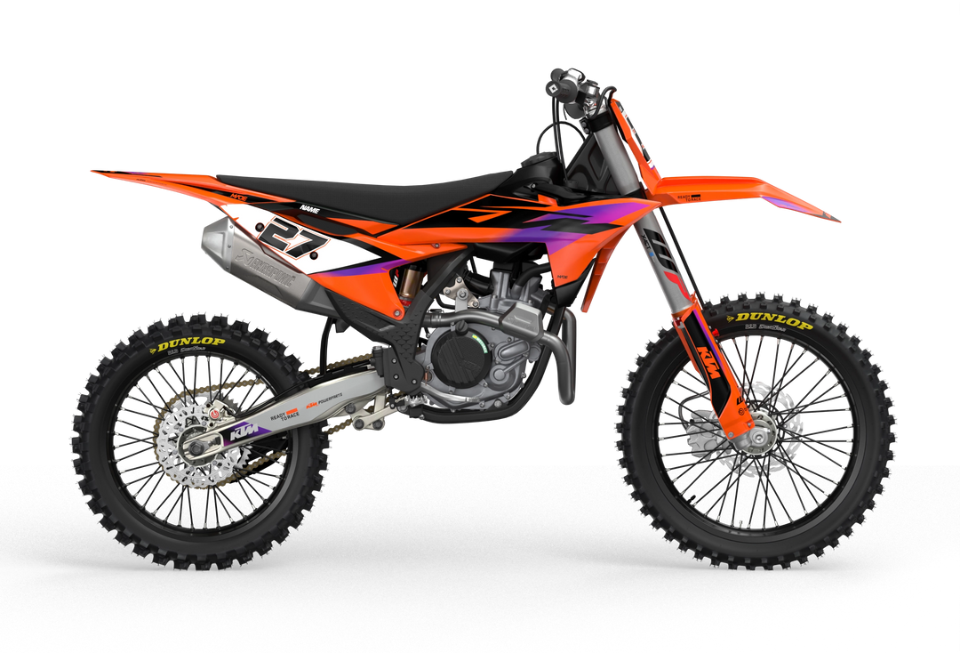 Stock 27 KTM Factory SX SXF 2025- 3D rendering licensed graphics from madestickers.com Purple#color_purple