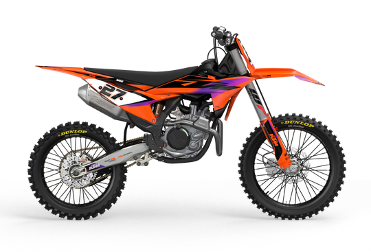 Stock 27 KTM Factory SX SXF 2025- 3D rendering licensed graphics from madestickers.com Purple#color_purple