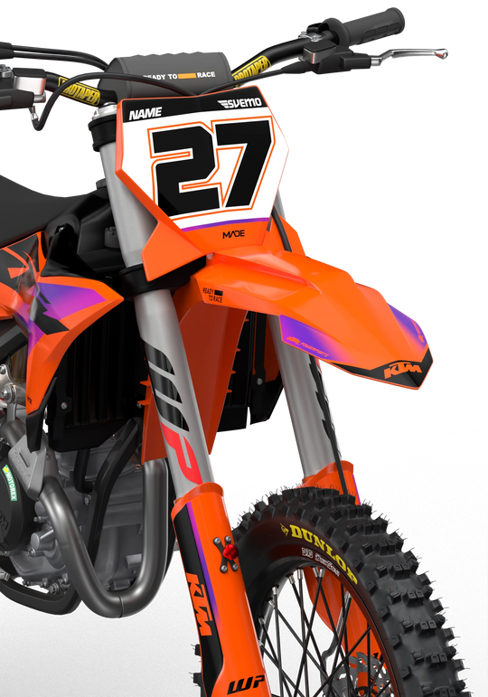 Stock 27 KTM Factory SX SXF 2025- 3D rendering licensed graphics from madestickers.com Purple#color_purple
