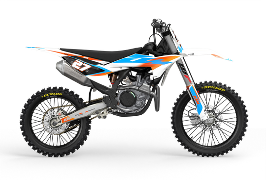 Stock 27 KTM Factory SX SXF 2025- 3D rendering licensed graphics from madestickers.com White#color_white