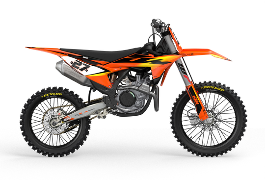 Stock 27 KTM Factory SX SXF 2025- 3D rendering licensed graphics from madestickers.com Yellow#color_yellow