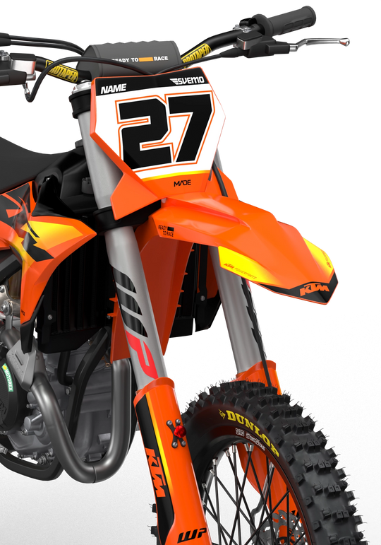Stock 27 KTM Factory SX SXF 2025- 3D rendering licensed graphics from madestickers.com Yellow#color_yellow