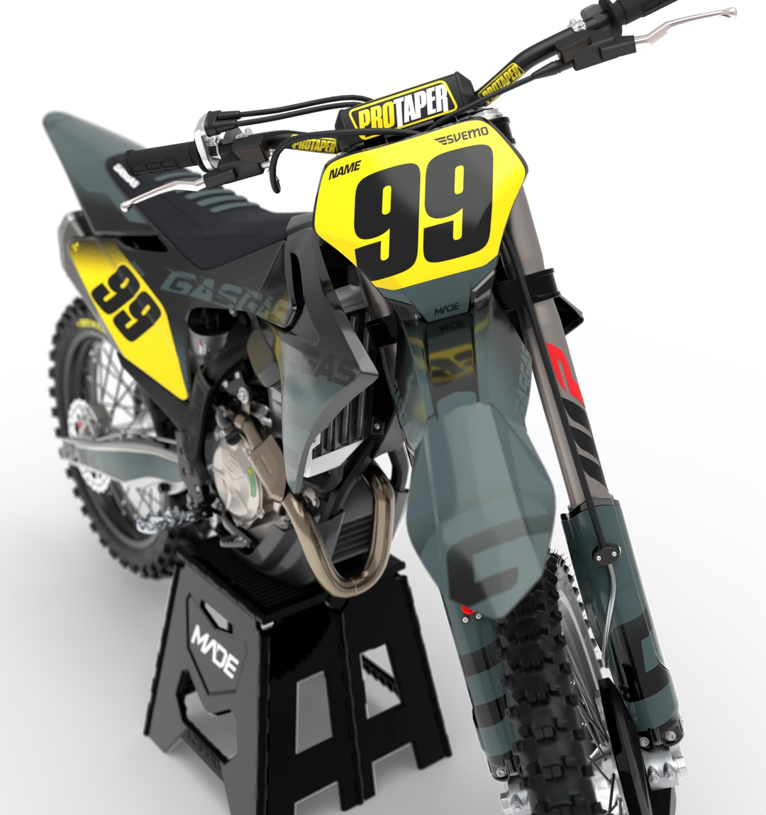 GasGas Motocross - dirt bike - enduro - MX graphics - stickers - madestickers.com Grey#color_grey