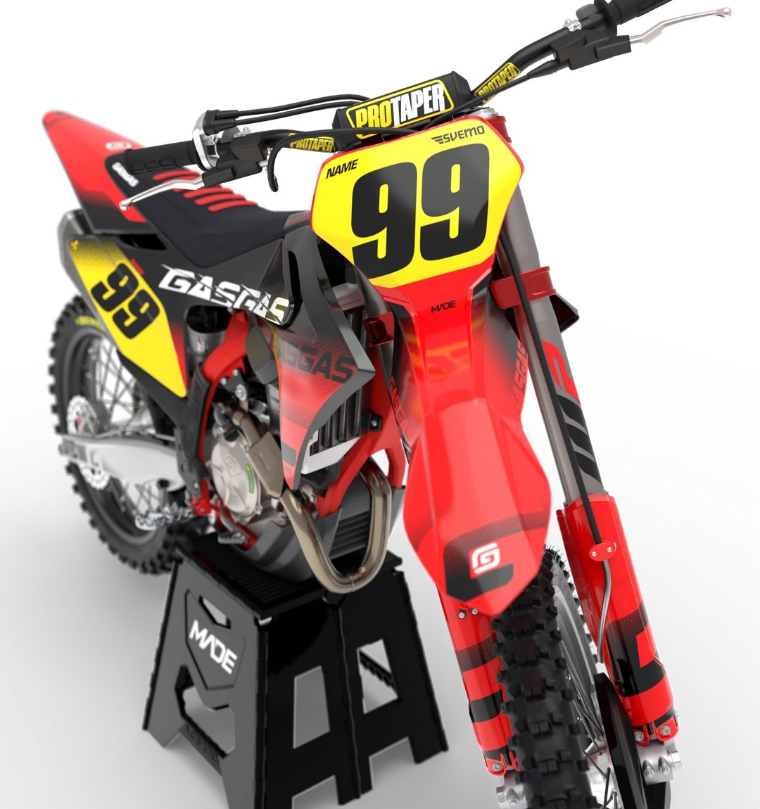 GasGas Motocross - dirt bike - enduro - MX graphics - stickers - madestickers.com Red#color_red