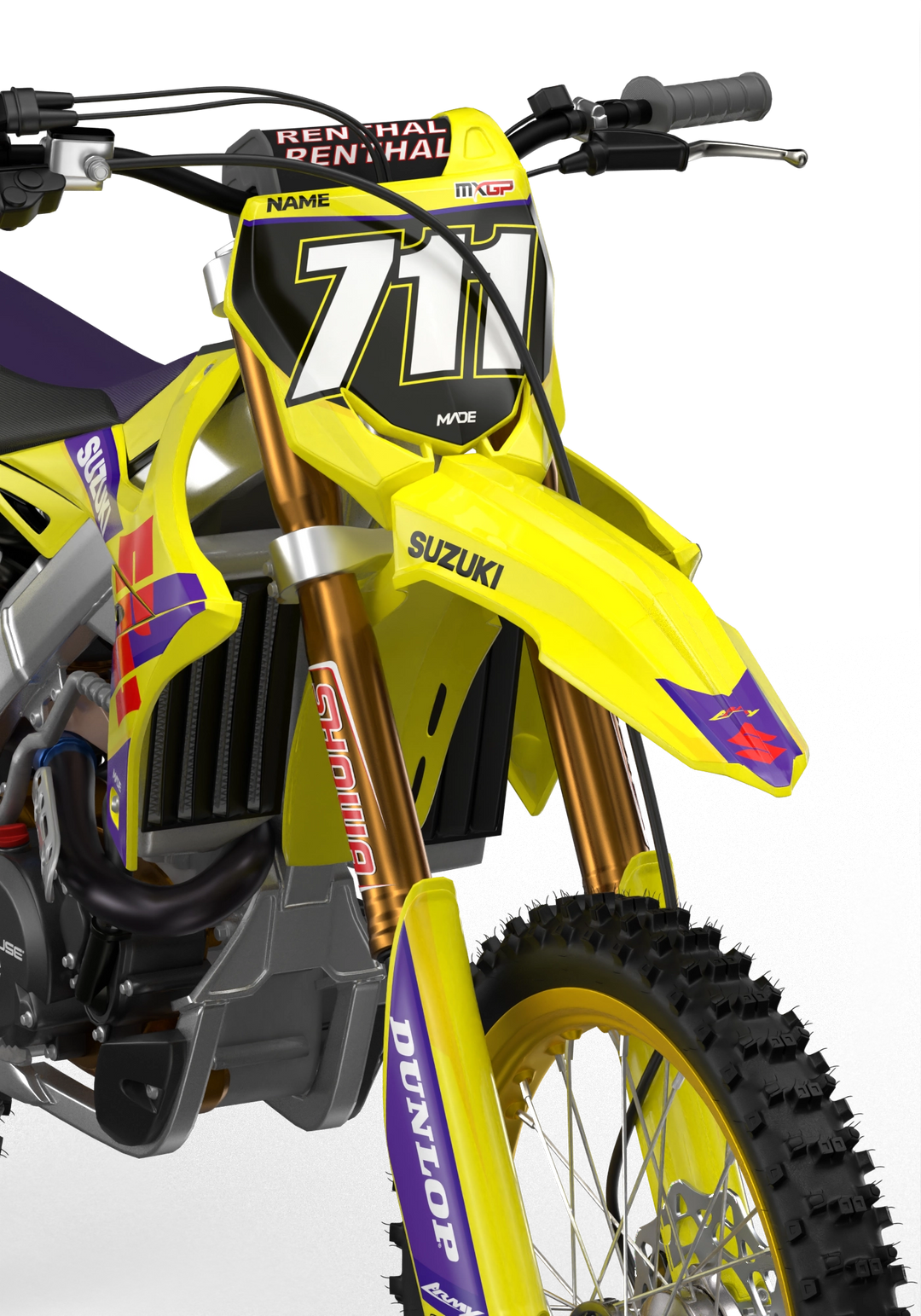 Suzuki RMZ Graphics for protection from madestickers.com Purple#color_purple