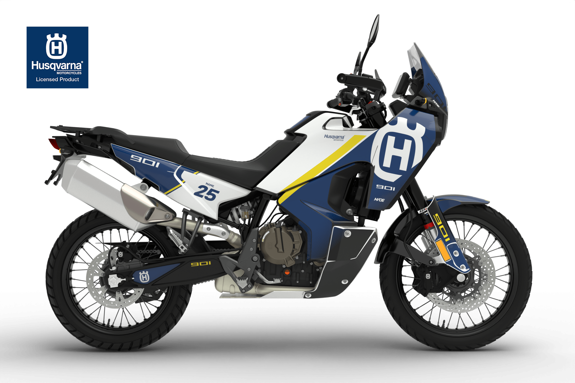 HUSQVARNA ADVENTURE NORDEN CLEAN GRAPHICS KIT - Madestickers Blue#color_blue