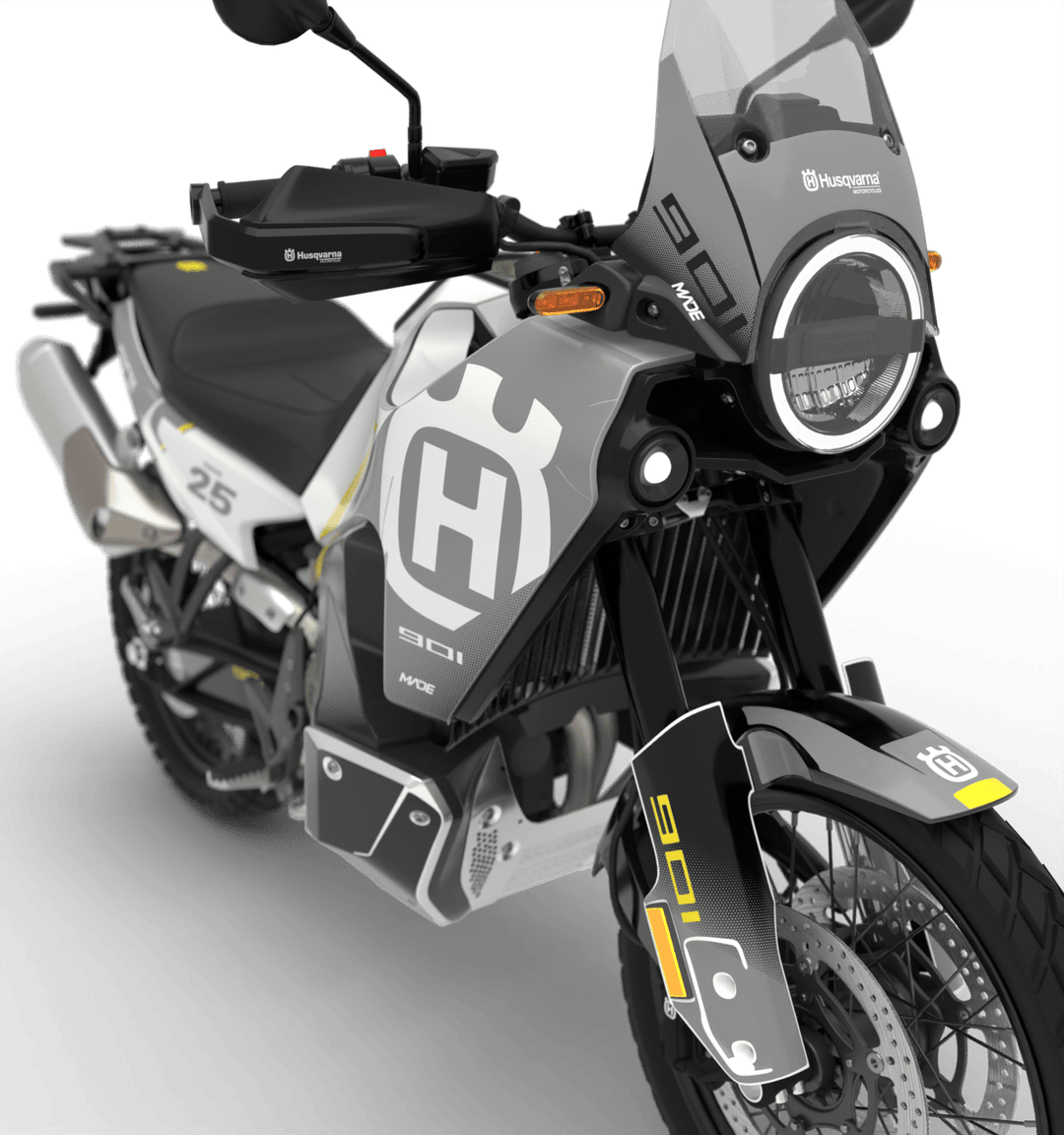 HUSQVARNA ADVENTURE NORDEN CLEAN GRAPHICS KIT - Madestickers Gray#color_gray