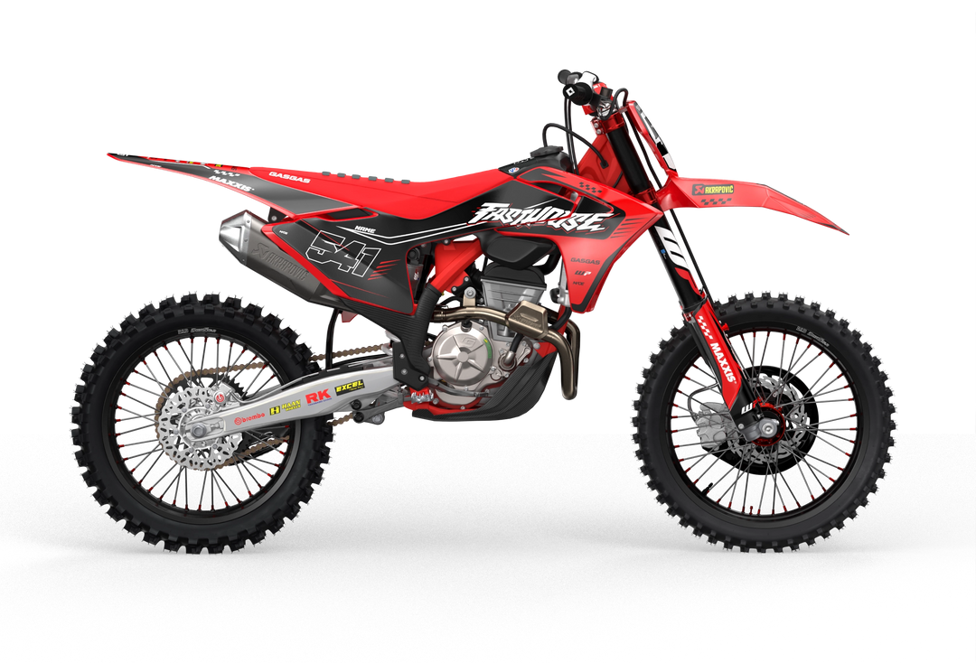 GasGas Titan Graphics to protect your Motocross dirt bike from Madestickers.com in Red#color_red