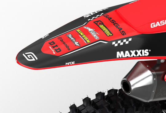 GasGas Titan Graphics to protect your Motocross dirt bike from Madestickers.com in White#color_white