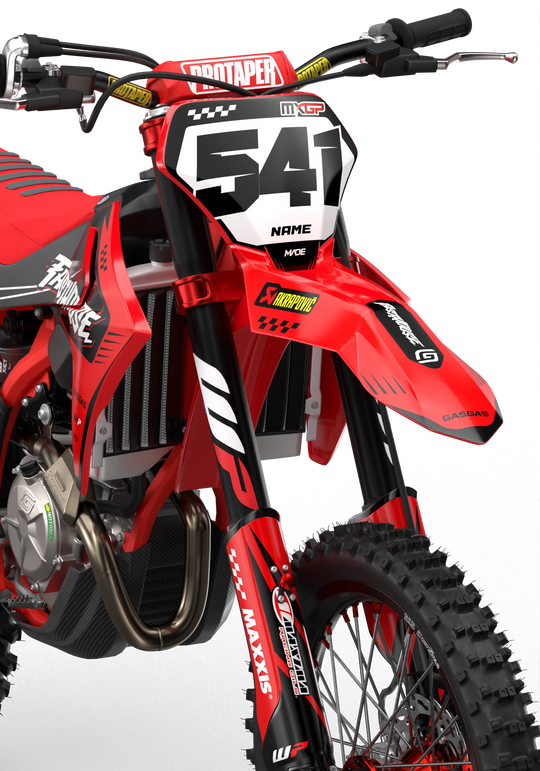 GasGas Titan Graphics to protect your Motocross dirt bike from Madestickers.com in Red#color_red