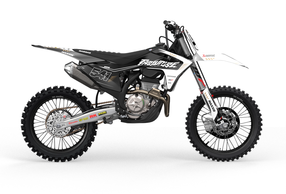 GasGas Titan Graphics to protect your Motocross dirt bike from Madestickers.com in White#color_white