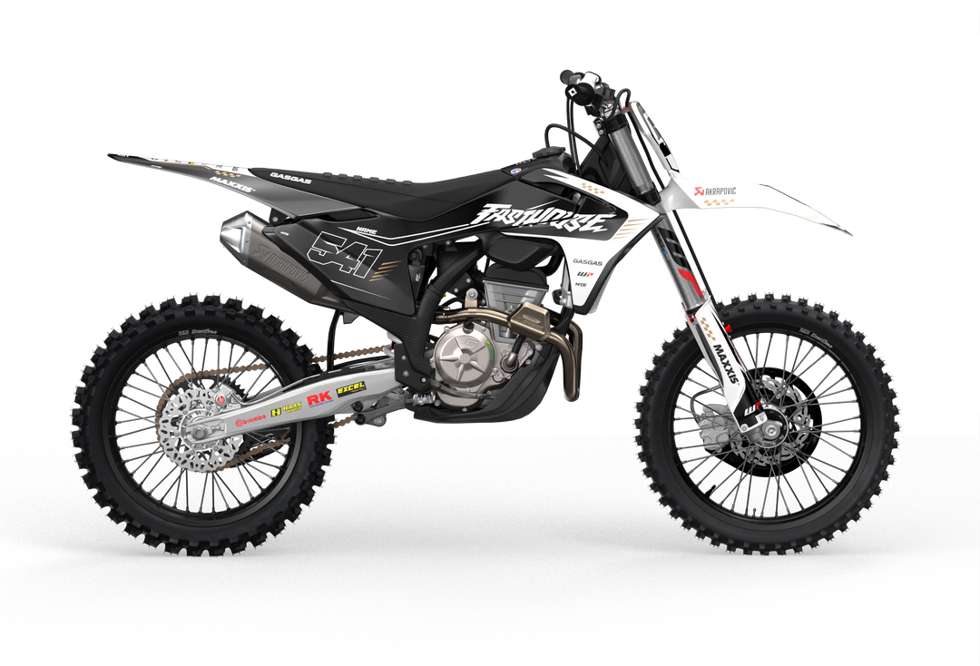 GasGas Titan Graphics to protect your Motocross dirt bike from Madestickers.com in White#color_white