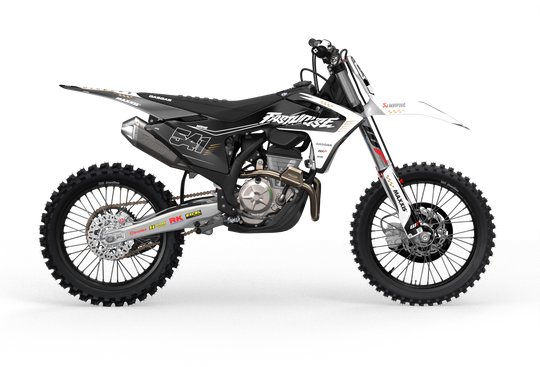 GasGas Titan Graphics to protect your Motocross dirt bike from Madestickers.com in White#color_white