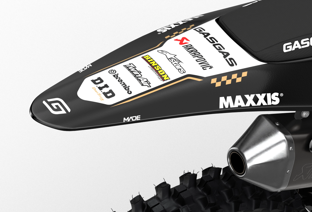 GasGas Titan Graphics to protect your Motocross dirt bike from Madestickers.com in White#color_white