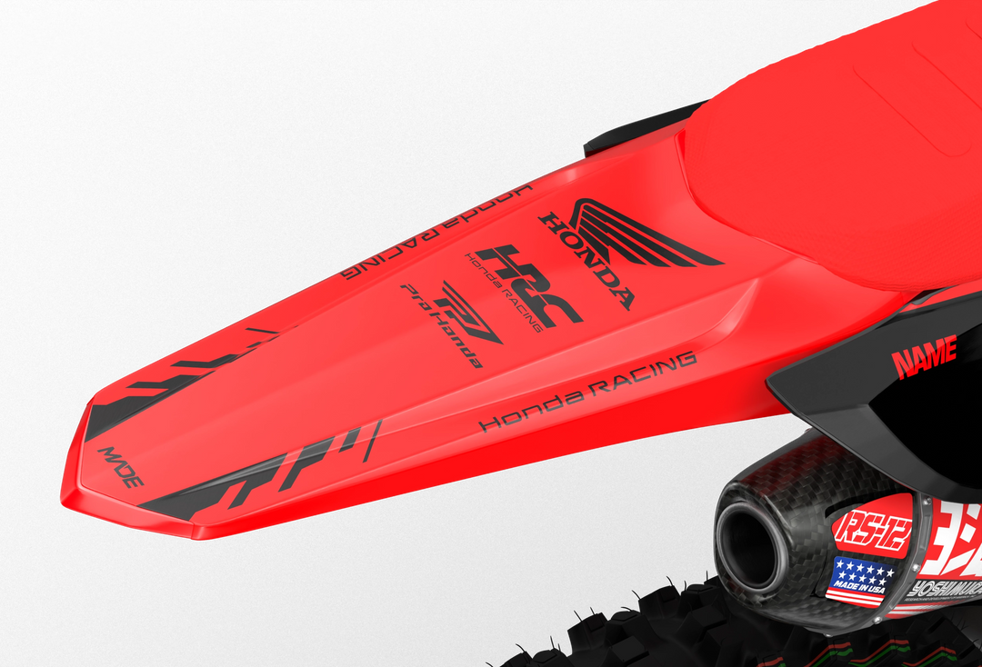 Honda CRF Motocross dirt bike simple graphics for protection from madestickers.com Black#color_black